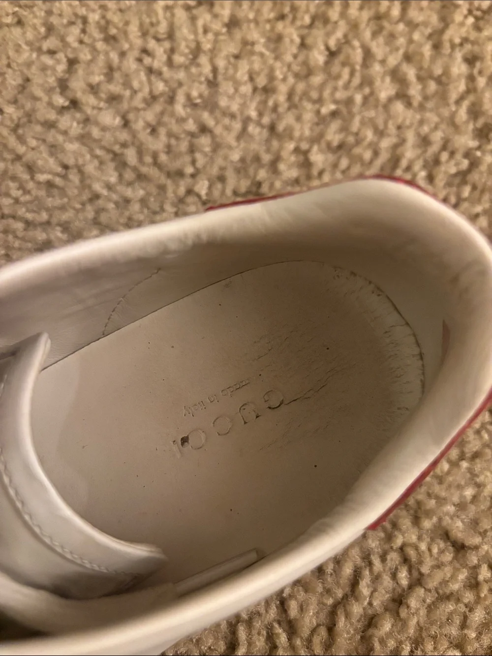 Gucci Ace Sneakers with Red & Green Stripe and Embroidered Bee Accent IT 36